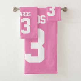 Sport Numéroté Avec Nom Serviette De Bain Ensemble