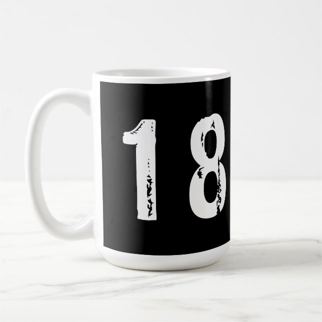 Sport Nummer 18 Kaffeetasse (Links)