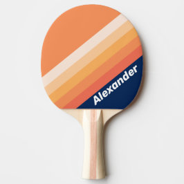 Sport Ocean Sun Fall Streifen mit Namen Tischtennis Schläger