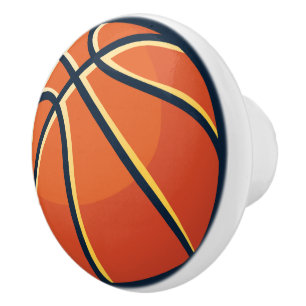 Sport Orange Basketball Bedroom Dresser Keramikknauf