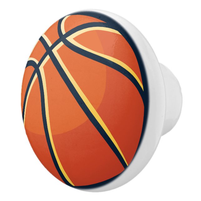 Sport Orange Basketball Bedroom Dresser Keramikknauf (Rechts)