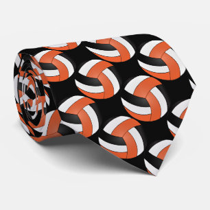 Sport Orange, Weiß und Schwarzer Volleyball Krawatte