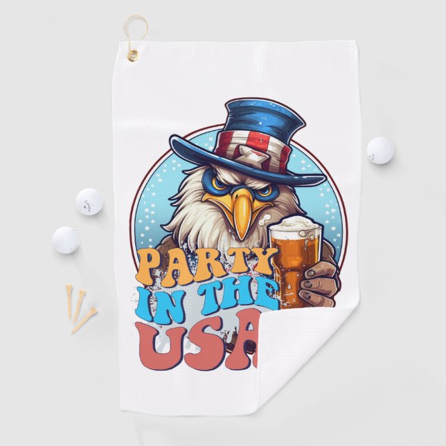 SPORT-Party in den USA Golfhandtuch (Insitu)