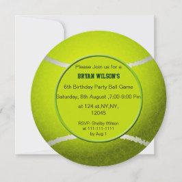 Sport Party Tennis Thema Personalisiert Einladunge Einladung