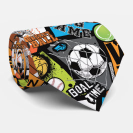 Sport Pattern With Balls Krawatte