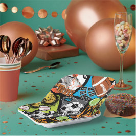 Sport Pattern With Balls Pappteller