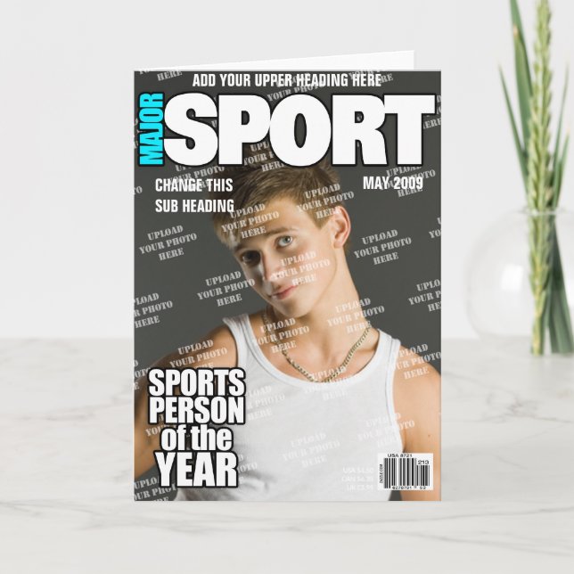 Sport Personalisiert Magazine Cover Karte (Vorderseite)