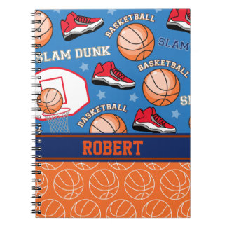 SPORT personalisiertes Namensbasketball-Fan-Muster Notizblock