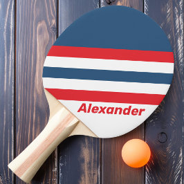 Sport Postman Nostalgische Streifen mit Namen Tischtennis Schläger