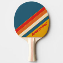 Sport Retro Senf-Gestreift mit Namen