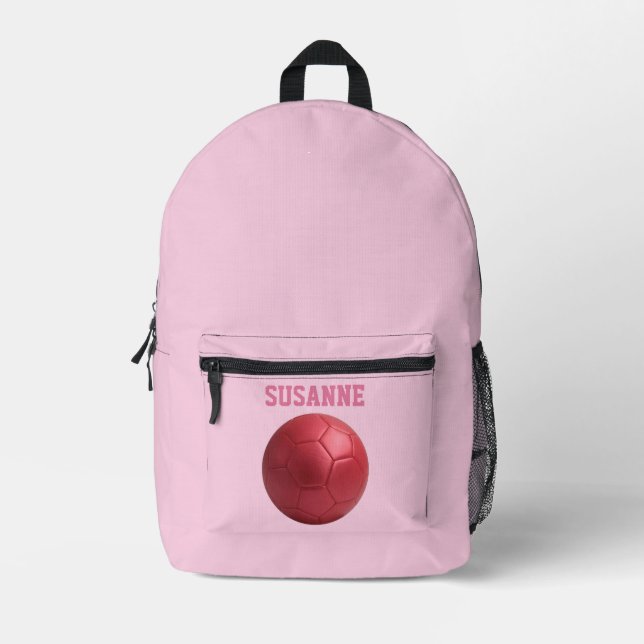 Sport Rucksäcke Fußballmädchen rosa Print Cut Sew (Vorderseite)