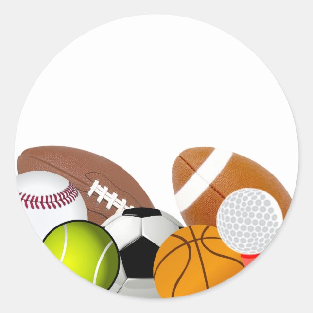 Sport Runder Aufkleber (Vorderseite)