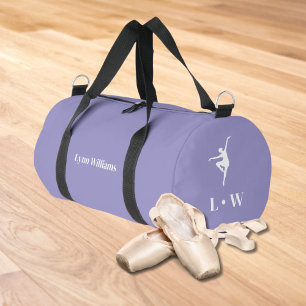 Sport Sac de danse Initiales violettes Nom Duffle Sac