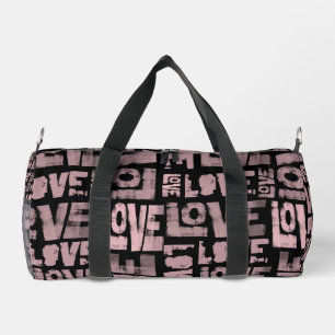 Sport Sac de gym rose et noir - Love Graffiti