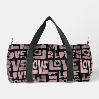 Sport Sac de gym rose et noir - Love Graffiti