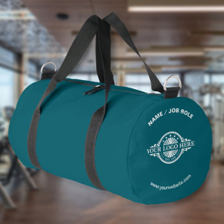 Sport Sac de gym sarcelle avec logo et texte personnalis