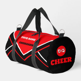 Sport sac de meneuse, personnaliser rouge, blanc & noir