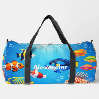 Sport Sac de poissons tropicaux avec votre nom dessus