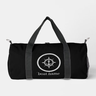 Sport Sac de voyage Boussole Ancre Navy Laurel Nom du ba