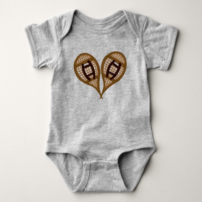 Sport - Schneeschuhwandern Baby Strampler (Vorderseite)
