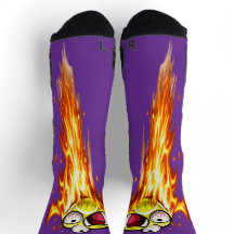 Sport-Socken Tennisbälle in Flammen.
