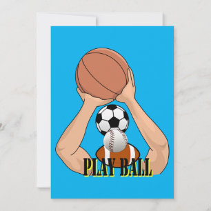 Sport-Sportathletik spielen Ball Games Art Feiertagskarte