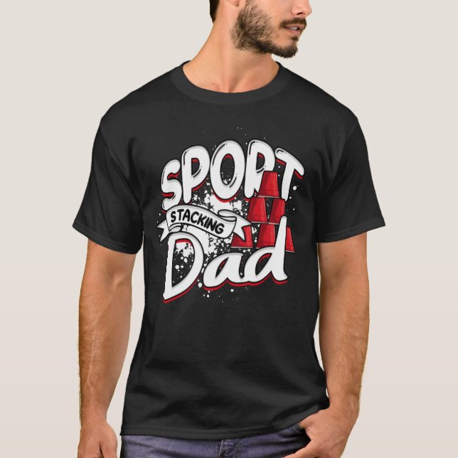 Sport Stapelvater Speed Stacker Sport Stapel retro T-Shirt (Vorderseite)