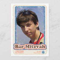 Sport-Stern-Bar Mitzvah Einladungs-Blau