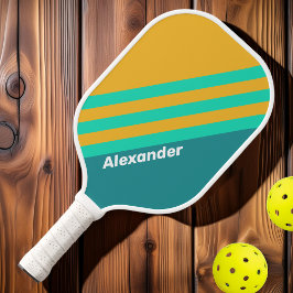 Sport Sunlit Sees Streifen mit Namen Pickleball Schläger