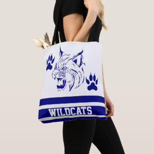 Sport-Team-Maskottchen-Rotluchs-wildes Blau Tasche