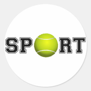Sport (Tennis) Runder Aufkleber