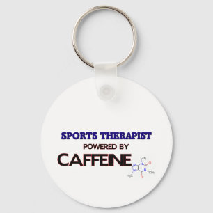 Sport-Therapeut angetrieben durch Koffein Schlüsselanhänger