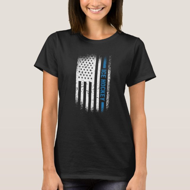 Sport Us Flag Eishockey Premium_5 T-Shirt (Vorderseite)