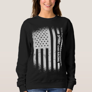 Sport Us Flag Sprint-Auto-Rennen 1 Sweatshirt