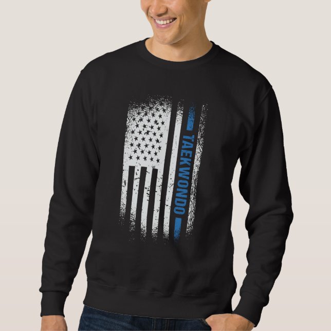 Sport Us Flag Taekwondo  2 Sweatshirt (Vorderseite)