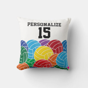 Sport-Volleyball-Collage auf Weiß - DIY Text Kissen