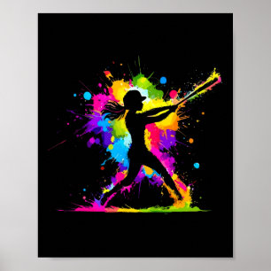 Sport Weiches Mädchen Frauen Wasserfarbe Kunst Tro Poster