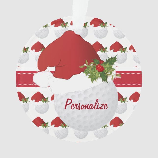 Sport-WeihnachtsGolfball Ornament (Vorderseite)