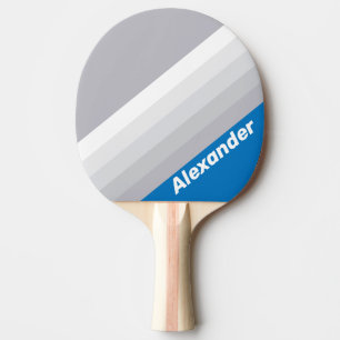 Sport Wolkenblauer Himmel Streifen mit Namen Tischtennis Schläger