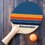 Sport Wüste Retro Regenbogen Streifen mit Namen Tischtennis Schläger<br><div class="desc">Bringen Sie Ihrem Spiel mit dem Sport Desert Retro Rainbow Striping mit Name Ping Pong Paddle eine Menge Retro-Energie. Die lebendigen Wüste-inspiriert Regenbogenstreifen verleihen ihm einen kühnen und spielerischen Look und machen ihn zu einer herausragenden Ergänzung zu jedem Spiel. Personalisieren Sie es mit Ihrem Namen für eine ganz eigene Touch....</div>