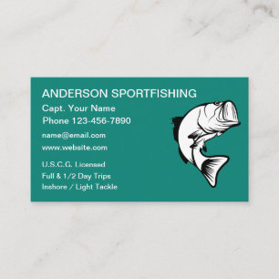 Sportangler-Themen-Geschäftskarten Visitenkarte