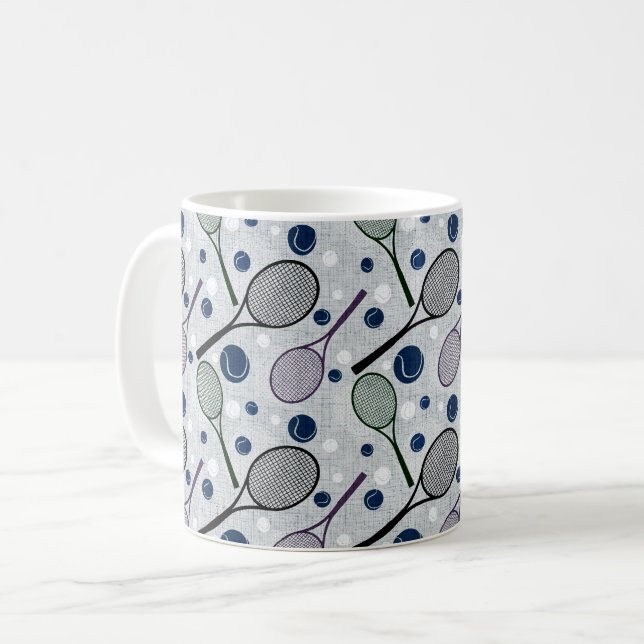 Sportart für Tennisfans. Kaffeetasse (Vorderseite Links)
