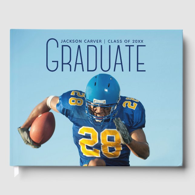 Sportathlete Graduate Foto 2025 Abschluss Gästebuch (Vorderseite)