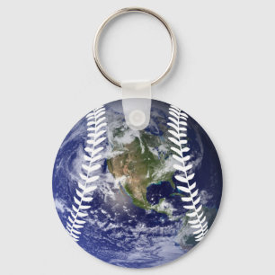 Sportball Baseball Earth Schlüsselanhänger