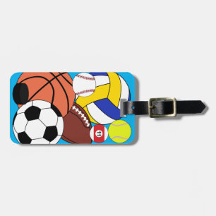 Sportball Blau Gepäckanhänger