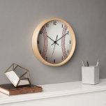 Sportball mit schwarzen Zahlen Uhr<br><div class="desc">Eine Baseball- oder Softball-Design-Sportuhr mit schwarzen Ziffern</div>