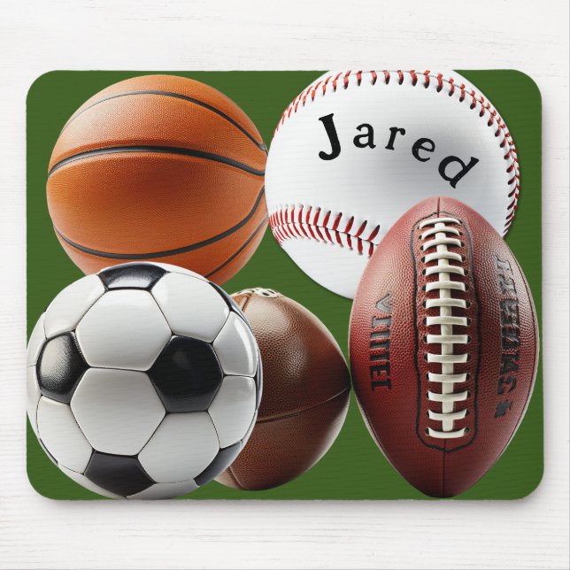 SportBaseball Fußball Basketball Fußball Mousepad (Vorne)