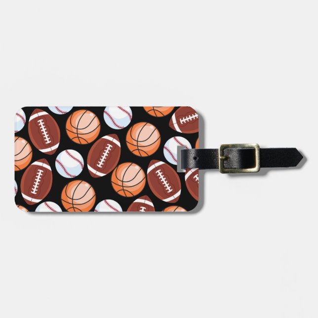 SPORTBasketball-Design für Sportler Baseball Gepäckanhänger (Vorderseite horizontal)