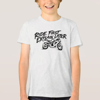 Sportbike Rider Action Mentality Tri-Blend Shirt