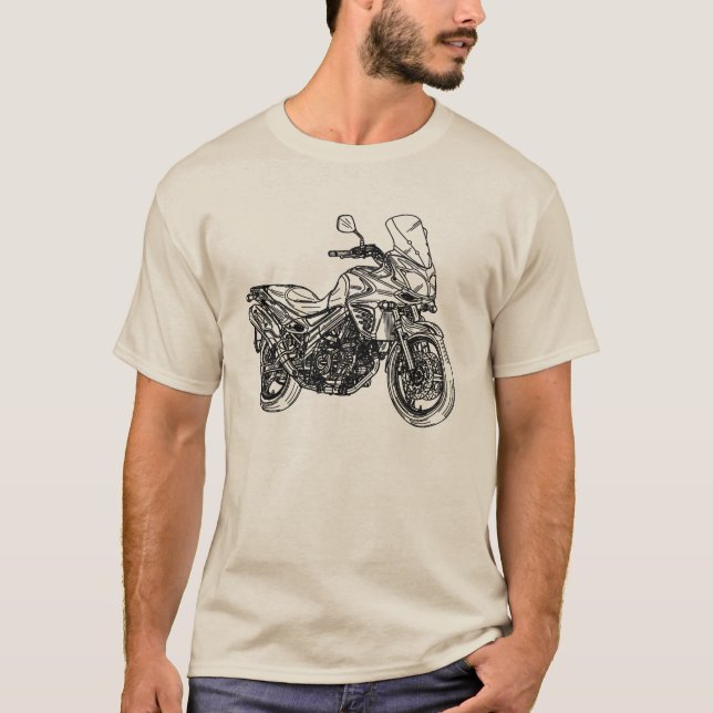 Sportbike Zeichnen T-Shirt (Vorderseite)